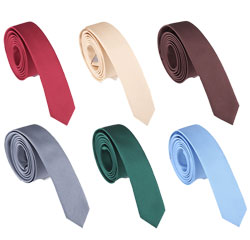 Wholesale 2019 Latest Casual Business Office Plain Neckties Men's Wedding Polyester Ties