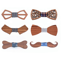 Custom Decorative Funny Gifts Wooden Bow Ties for Men