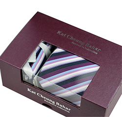 Hot Selling Custom Popular Polyester Mens Tie Cufflink Hanky Logo Gift Box Sets