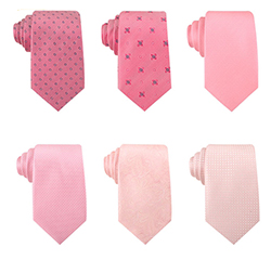 Custom Made Different Designs Pink Polyester Mens Water-proof Ties