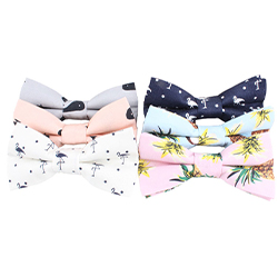 Custom New Cotton Fabric Style Beautiful 100% Cotton Printed Fabric Kids Baby Bow ties