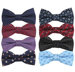 Hot Selling 100% Polyester High Quality Woven Bow Ties Men For Custom